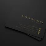 Professionelle Visitenkarte Gold Design – Vorder- und Rückseite einer luxuriösen Visitenkarte mit goldener Optik, stilvoll präsentiert.