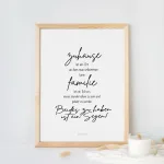 Schönes Poster für das Zuhause, das die Familie feiert