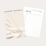 Christlicher Familienkalender – Titelseite und erste Monatsseite mit Bibelspruch und Namensspalten