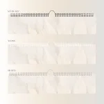 Verschiedene Varianten des christlichen Familienkalenders – Ringbuchhefter in Schwarz, Weiß und Silber