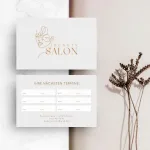 Individuelle Business-Terminkarte in hellem Design – Vorder- und Rückseite