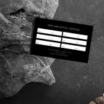 Business-Terminkarte in dunklem Design – seriös & modern