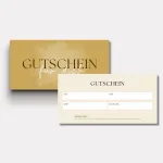 Premium-Gutschein in Goldoptik – Vorder- und Rückseite im edlen Design