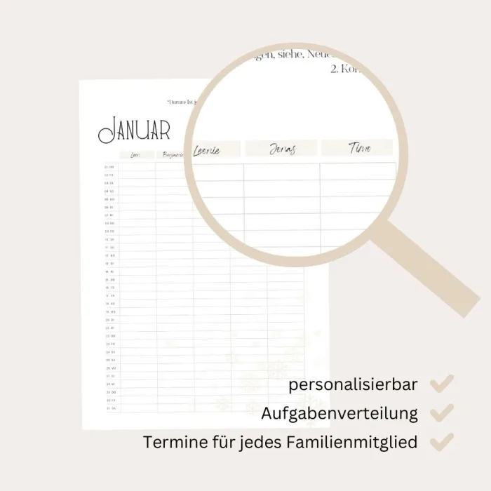 Familienkalender 2026 mit christlichen Motiven