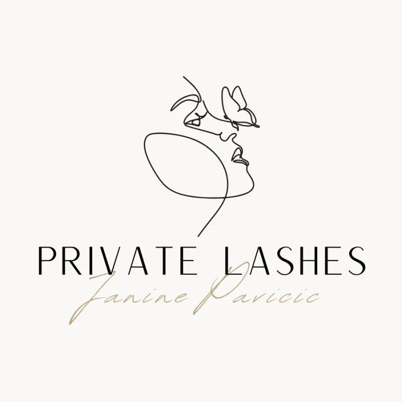 Logo für Private Lashes, erstellt von Alinas Lettering