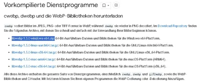 Screenshot Vorkompilierte Dienstprogramme
