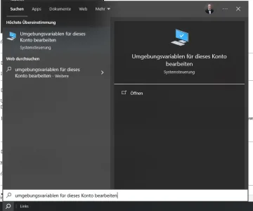 Screenshot Windowssuche Treffer