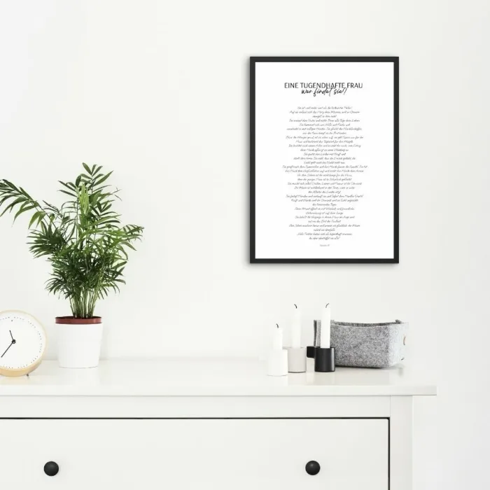 Poster “Eine tugendhafte Frau” – Sprüche 31 – Bild 4